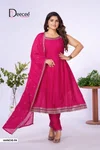 Aanchi By Deecee Vichitra Silk Embroidery Anarkali Kurtis Set 